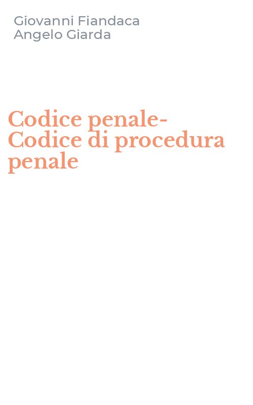 Codice penale-Codice di procedura penale