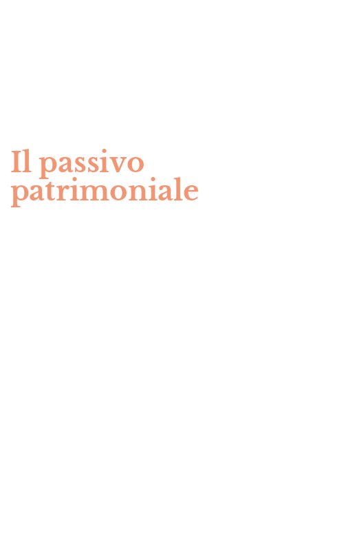 Il passivo patrimoniale