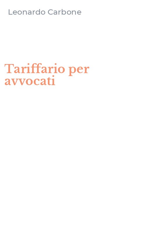 Tariffario per avvocati