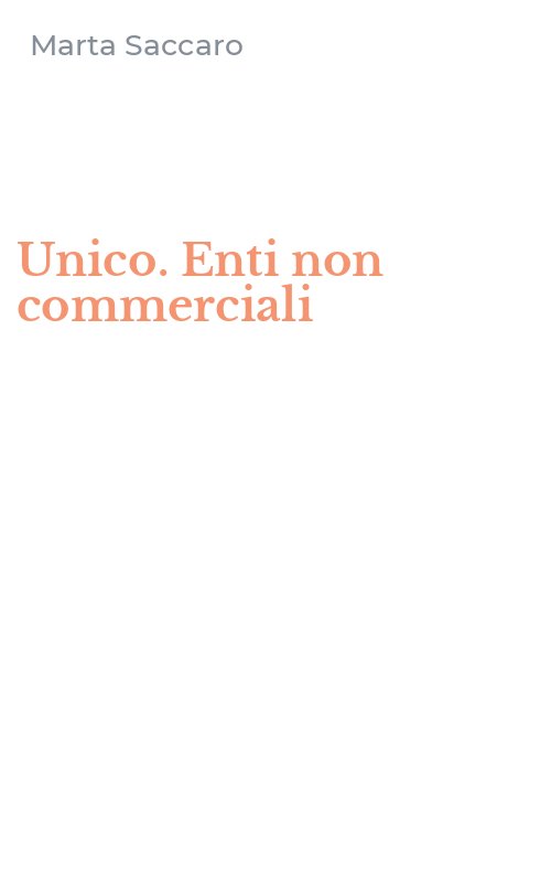 Unico. Enti non commerciali