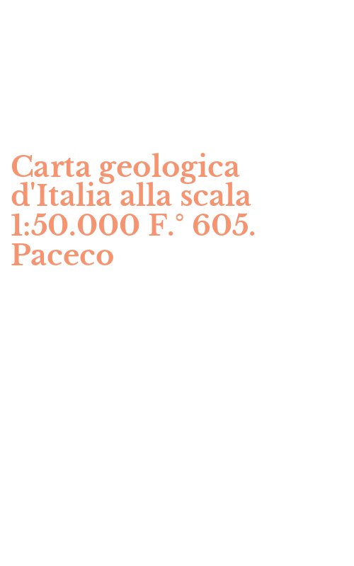 Carta geologica d'Italia alla scala 1:50.000 F.° 605. Paceco