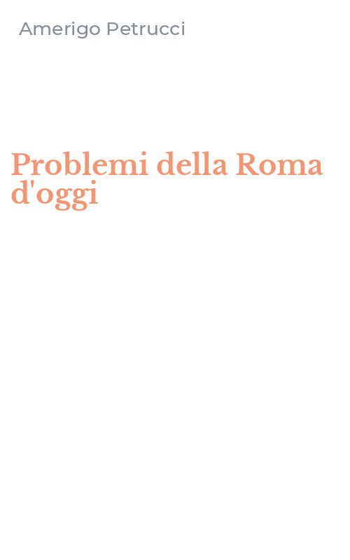 Problemi della Roma d'oggi