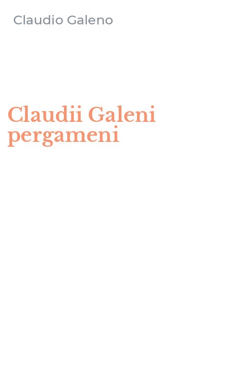 Claudii Galeni pergameni