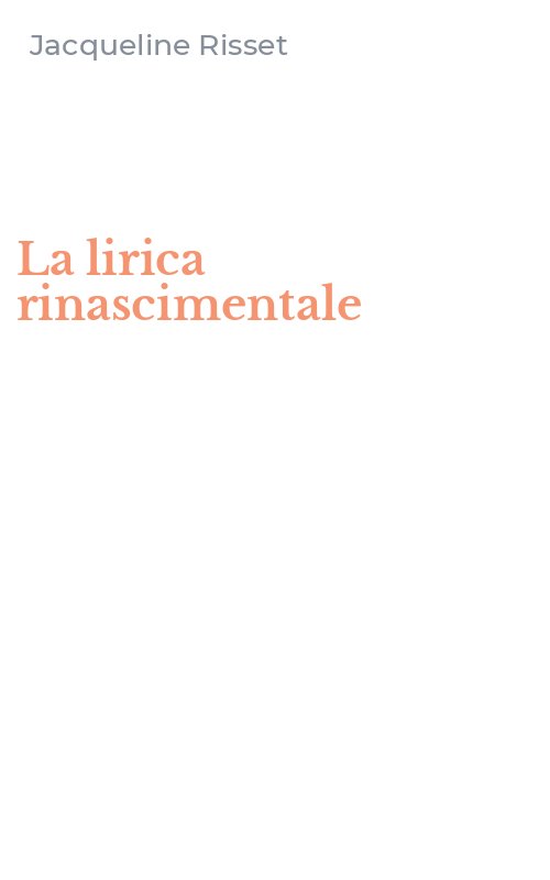 La lirica rinascimentale