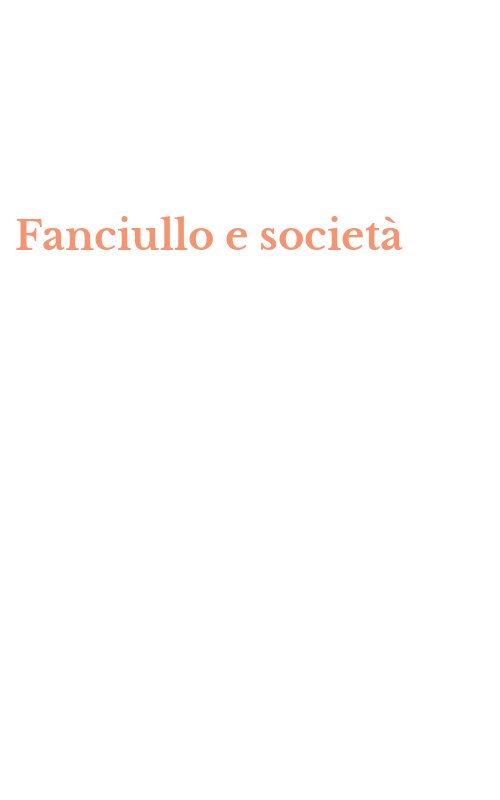 Fanciullo e società