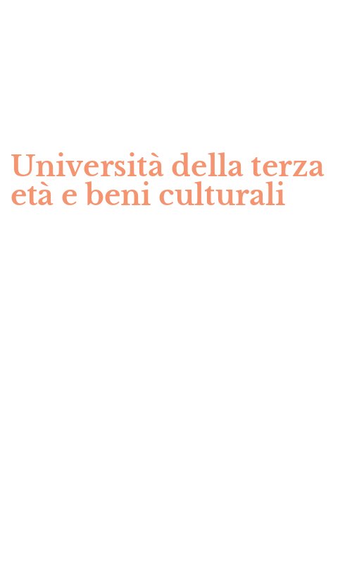 Università della terza età e beni culturali
