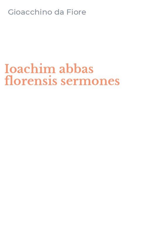 Ioachim abbas florensis sermones