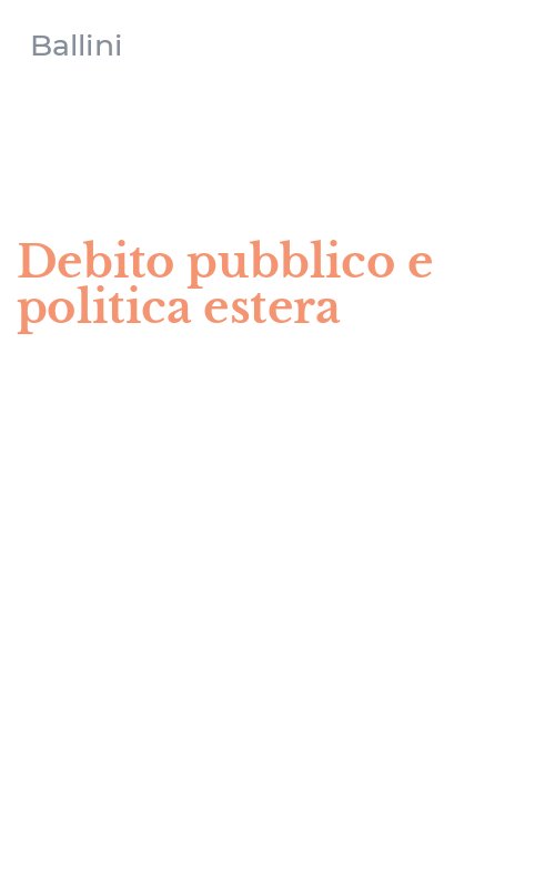 Debito pubblico e politica estera