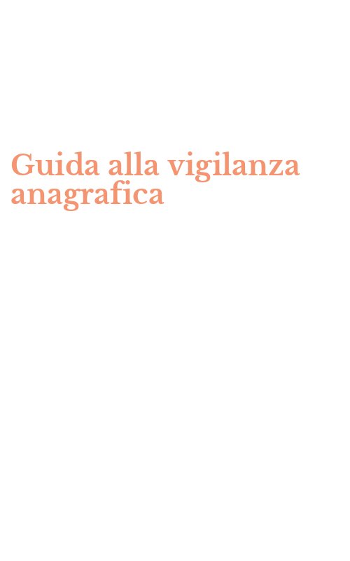 Guida alla vigilanza anagrafica