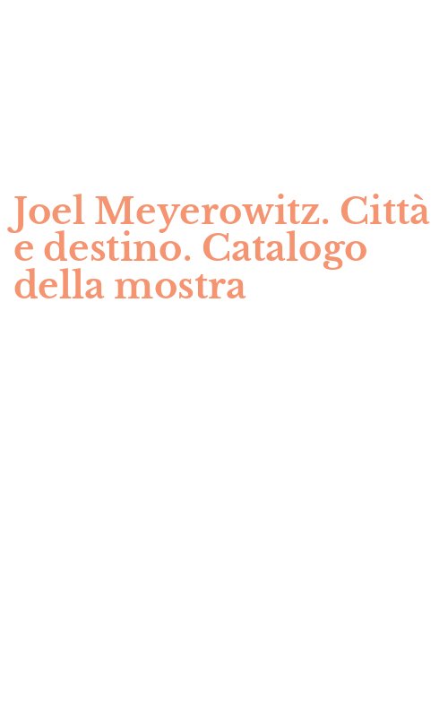 Joel Meyerowitz. Città e destino. Catalogo della mostra