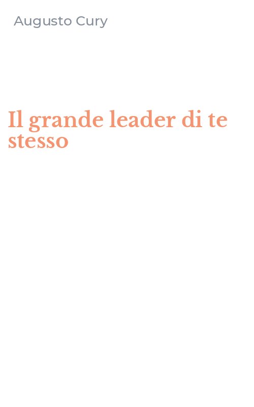 Il grande leader di te stesso