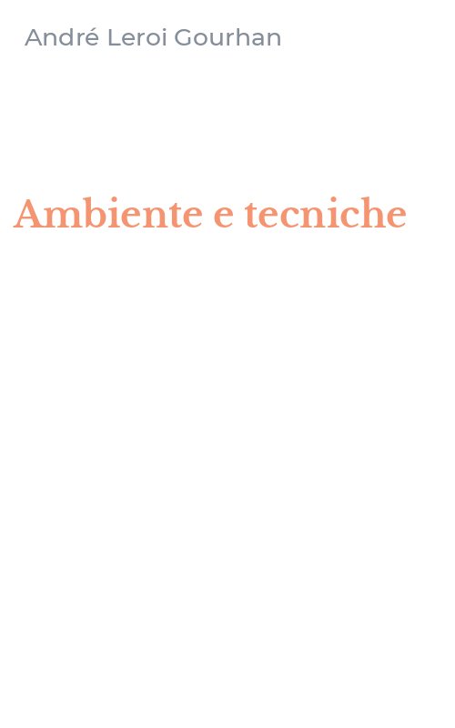 Ambiente e tecniche