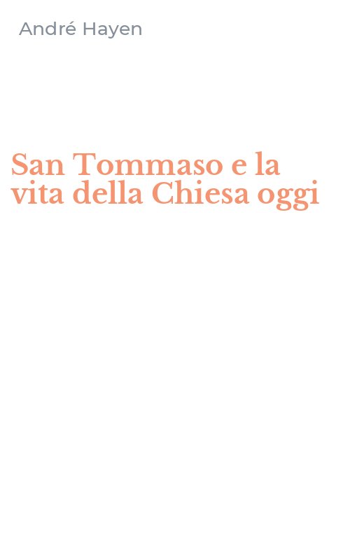 San Tommaso e la vita della Chiesa oggi