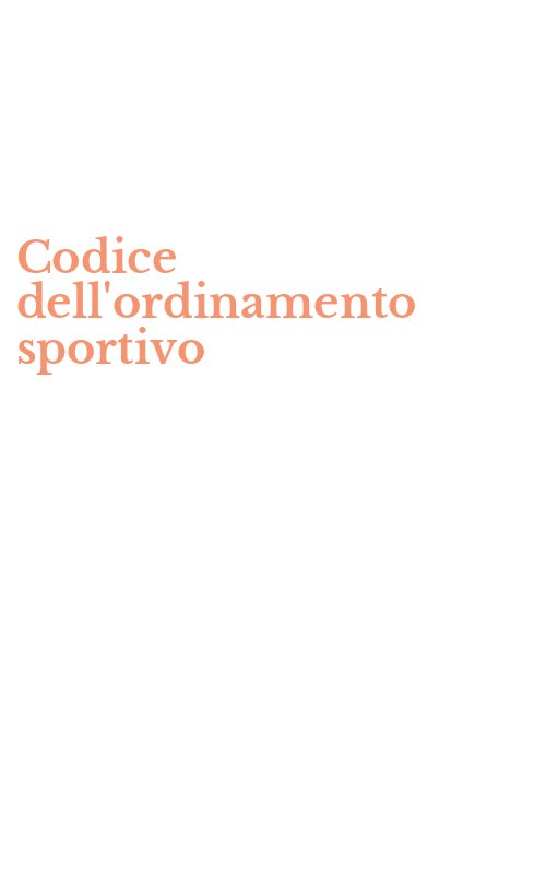 Codice dell'ordinamento sportivo