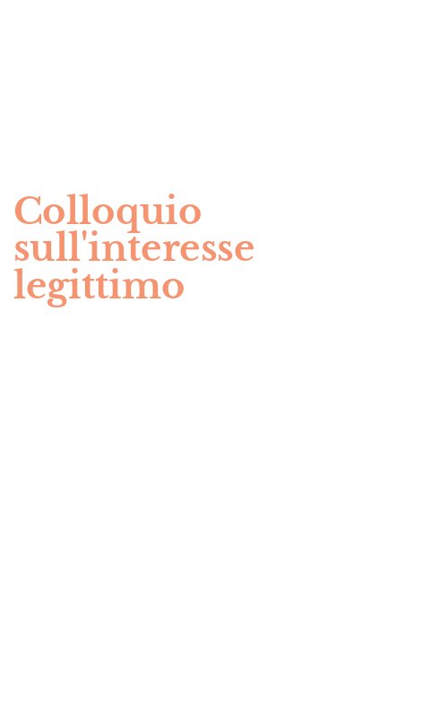 Colloquio sull'interesse legittimo