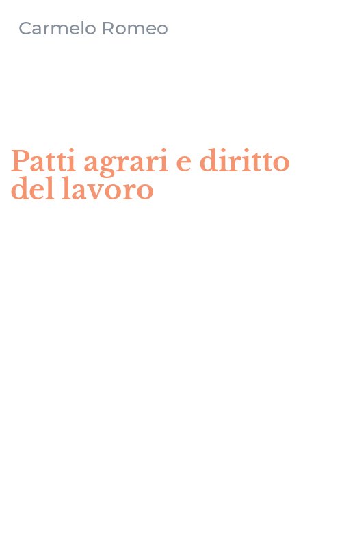 Patti agrari e diritto del lavoro