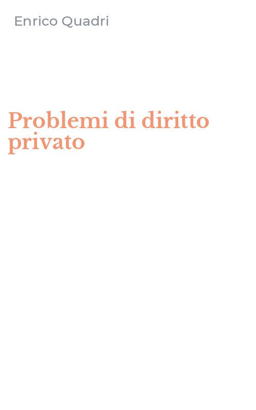 Problemi di diritto privato