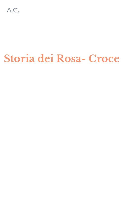 Storia dei Rosa-Croce