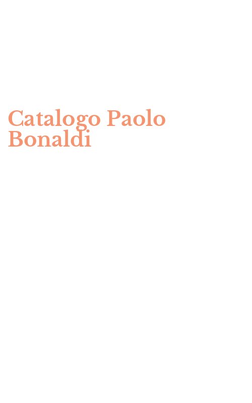 Catalogo Paolo Bonaldi