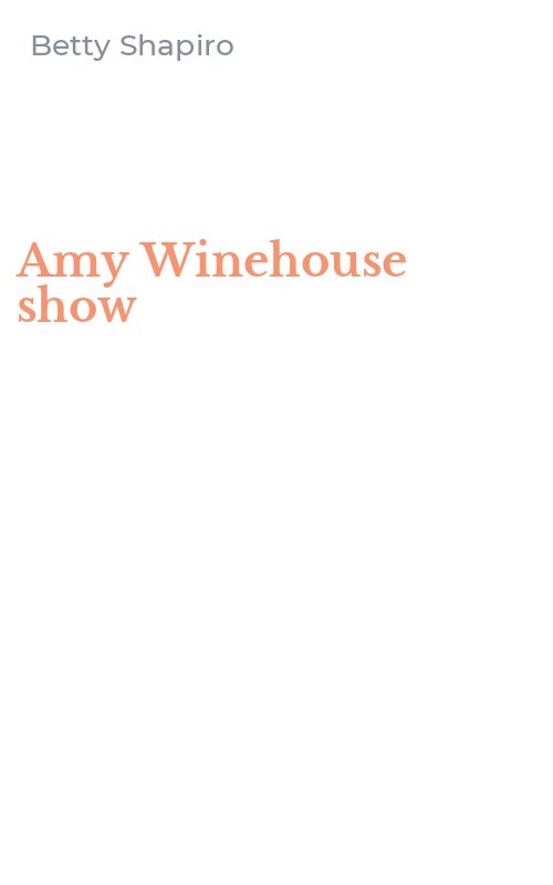 Amy Winehouse show