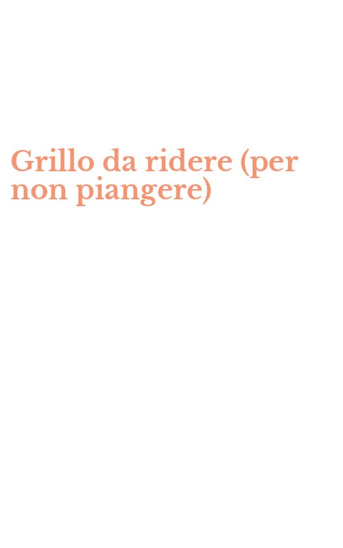 Grillo da ridere (per non piangere)