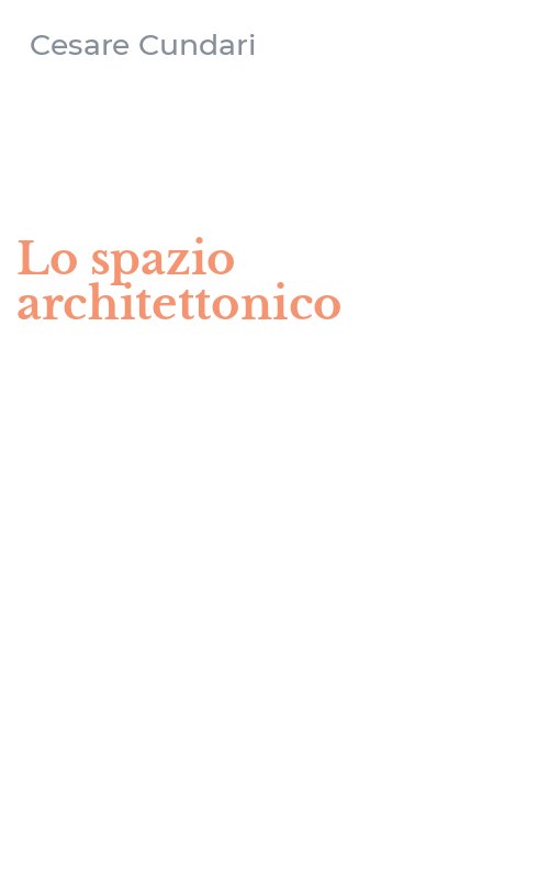 Lo spazio architettonico