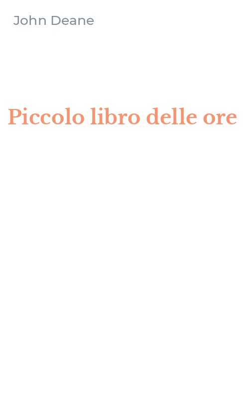 Piccolo libro delle ore