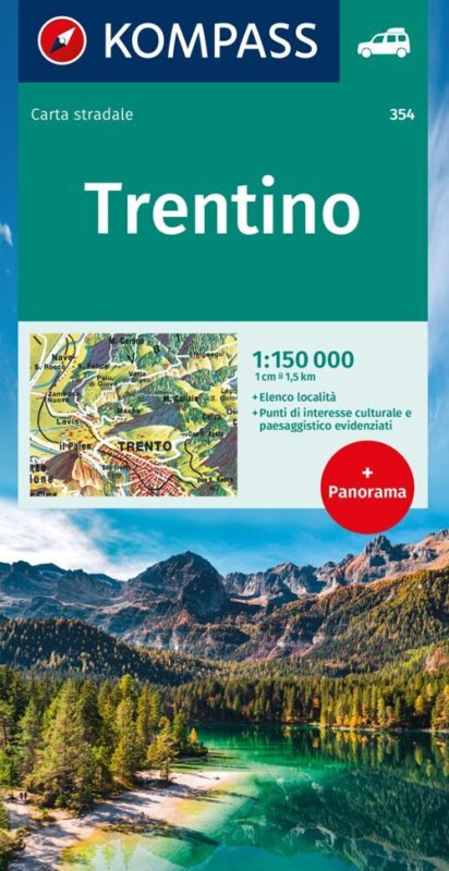 Carta stradale n. 354. Trentino