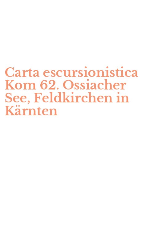 Carta escursionistica Kom 62. Ossiacher See, Feldkirchen in Kärnten