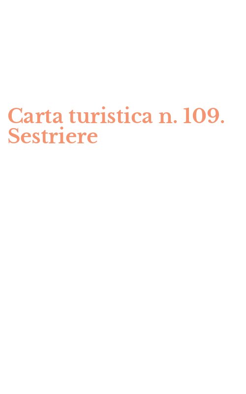 Carta turistica n. 109. Sestriere