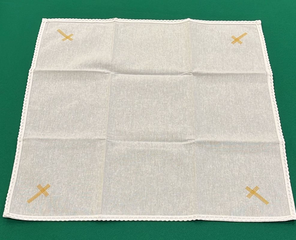 CORPORALE CROCE ORO  RICAMATO 100% COTONE