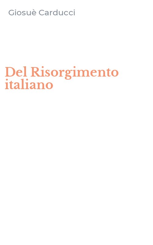 Del Risorgimento italiano