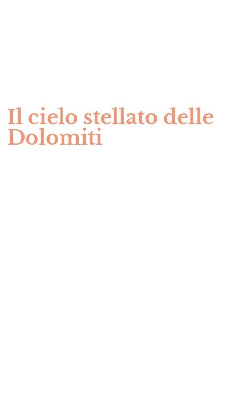Il cielo stellato delle Dolomiti