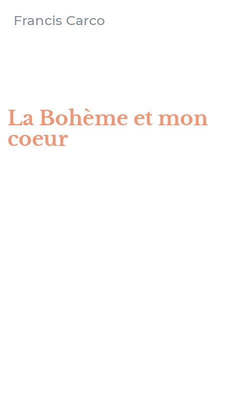La Bohème et mon coeur