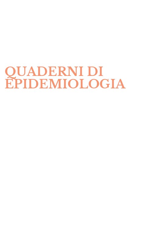 QUADERNI DI EPIDEMIOLOGIA