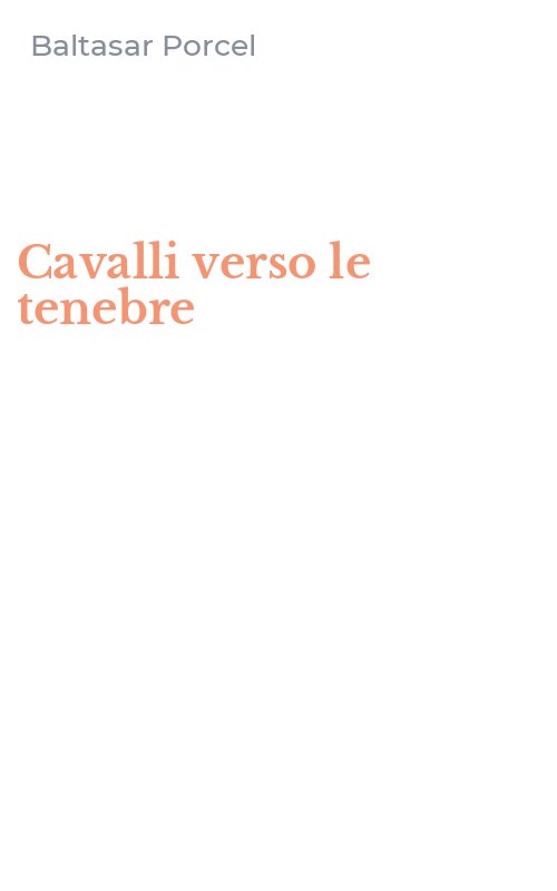 Cavalli verso le tenebre