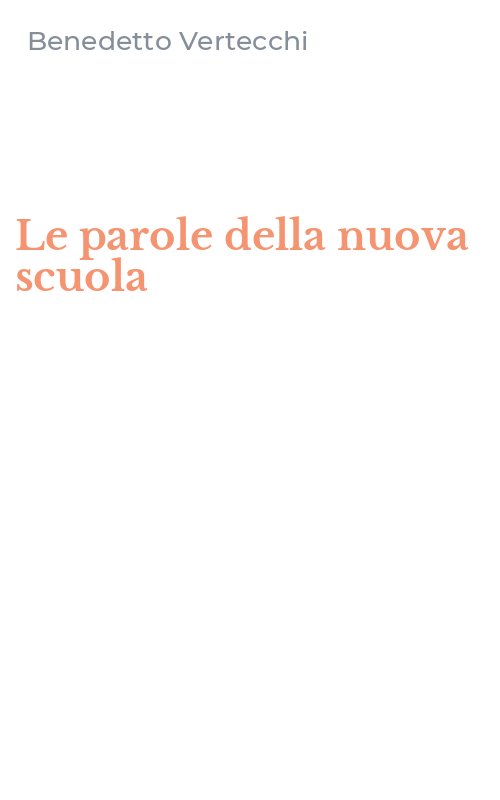 Le parole della nuova scuola
