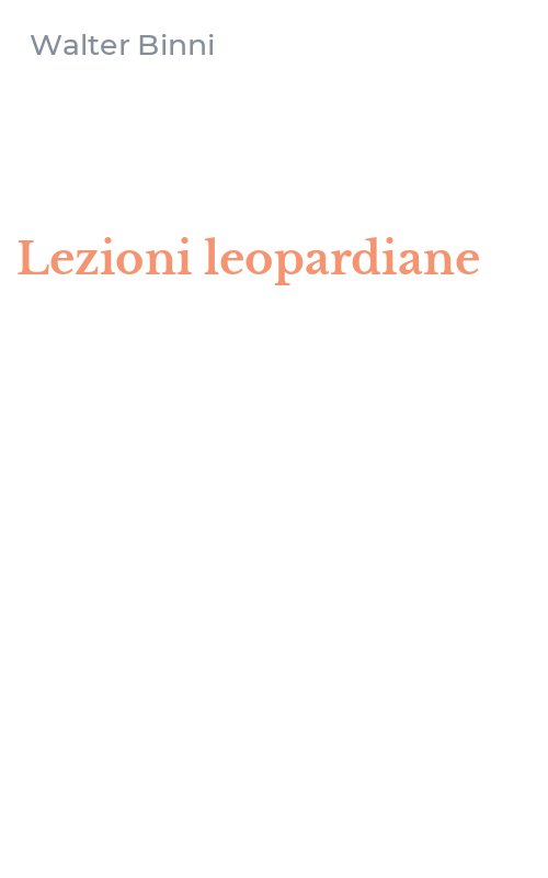 Lezioni leopardiane
