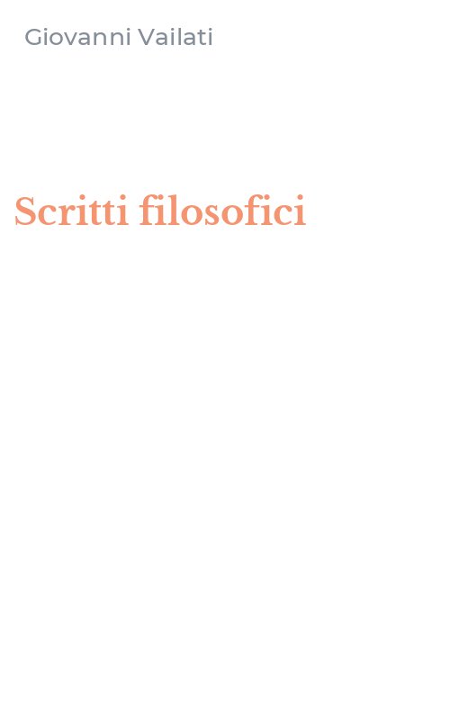 Scritti filosofici