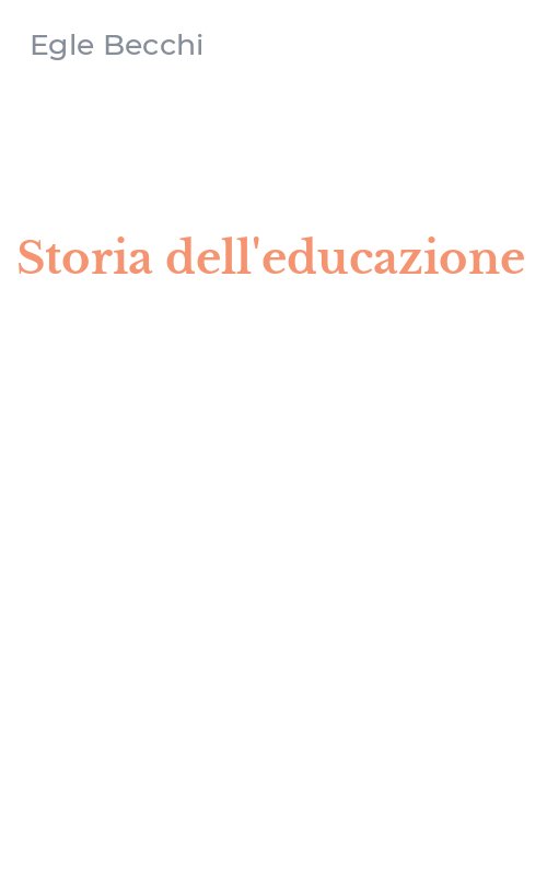 Storia dell'educazione