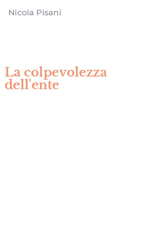 La colpevolezza dell'ente