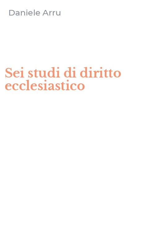 Sei studi di diritto ecclesiastico
