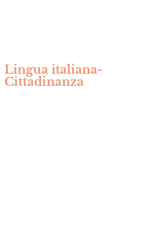 Lingua italiana-Cittadinanza