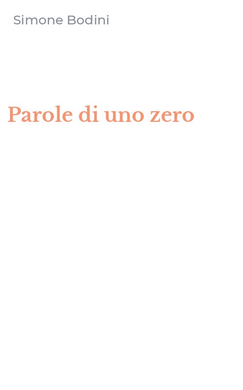 Parole di uno zero