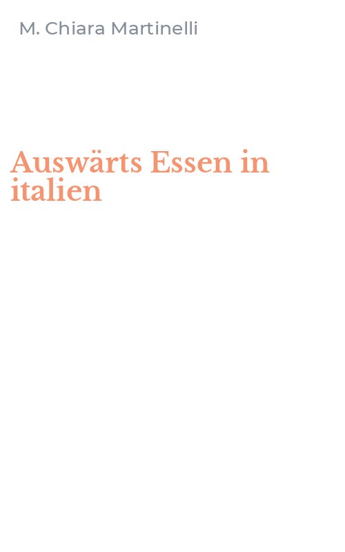 Auswärts Essen in italien