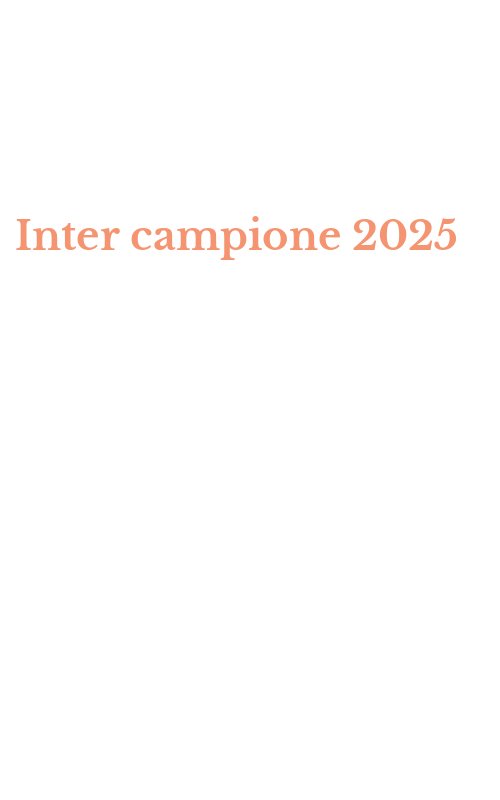 Inter campione 2025