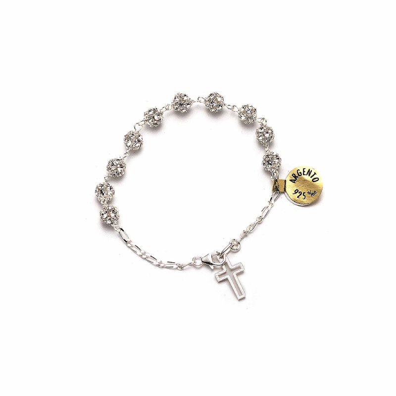 BRACCIALE ARGENTO STRASS
