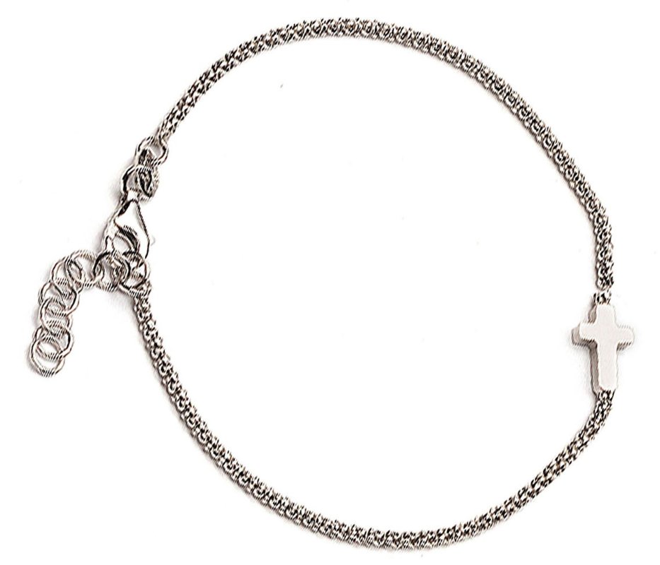 BRACCIALE CROCE ARGENTO