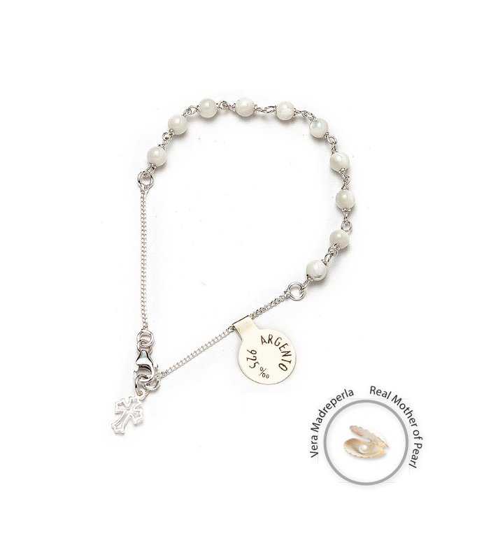 BRACCIALE MADREPERLA ARG. 4mm