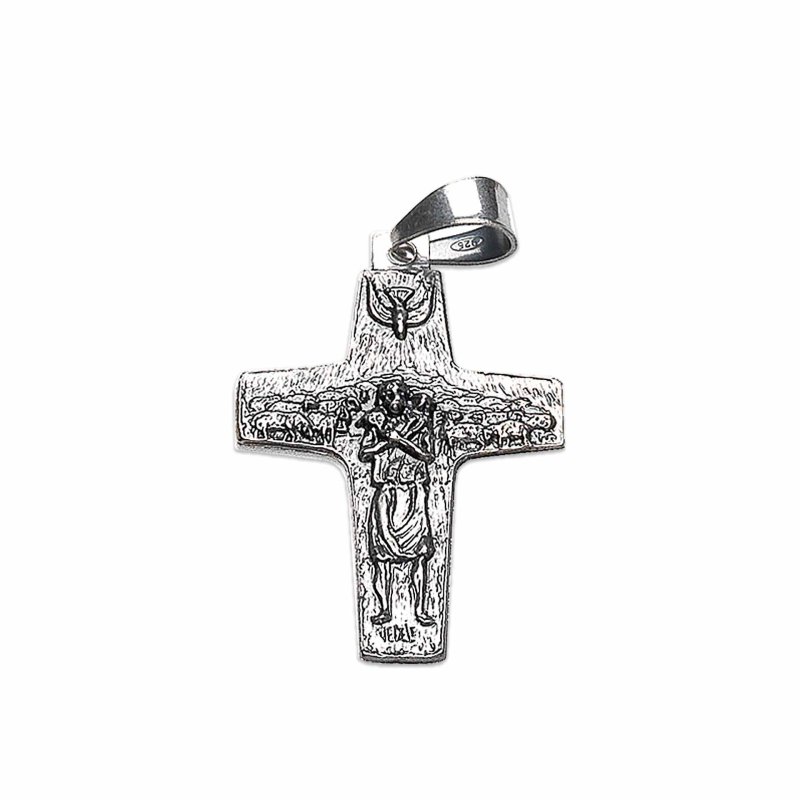 CROCE PAPA FRANCESCO IN ARGENTO